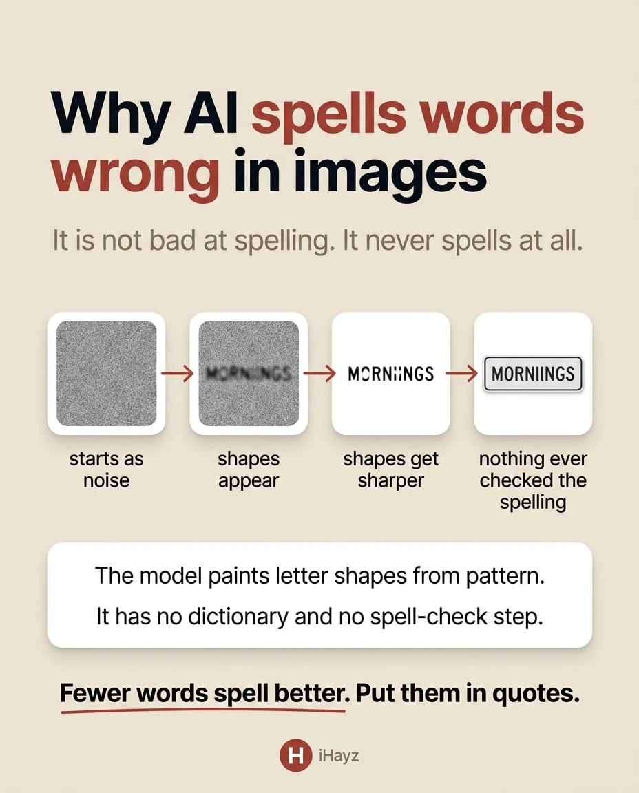 Why AI spells words wrong in images